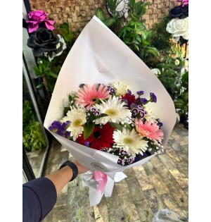 RENKLİ GERBERA BUKETİ